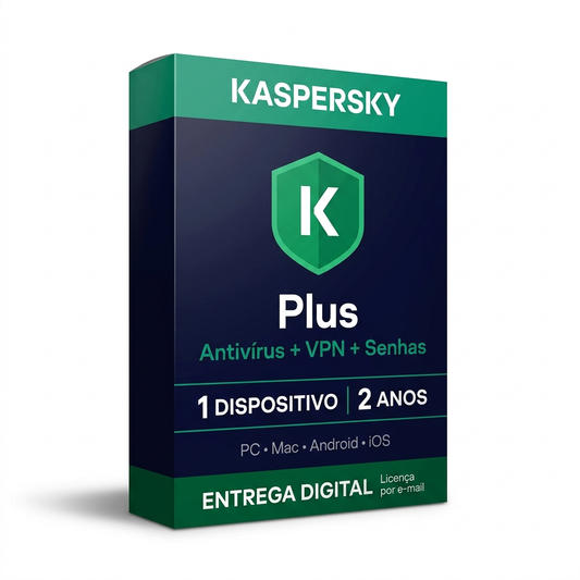 Kaspersky Plus – 1 Dispositivo – 2 Anos